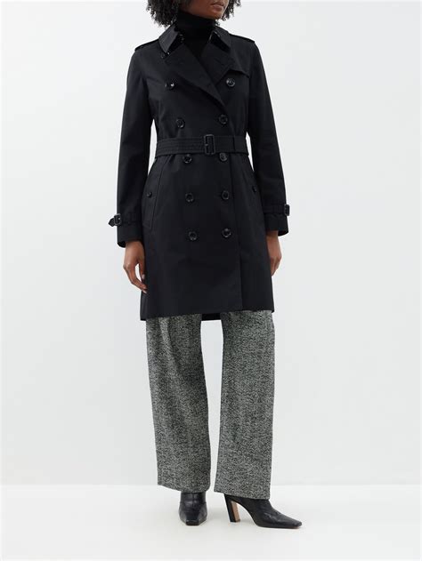 burberry the kensington mid cotton gabardine trench coat|burberry coat size chart.